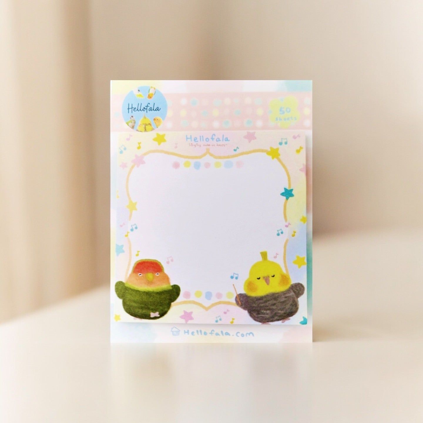 ✿ FREE SHIPPING✿ : : Memo sheets: : 🌱Cockatiel and lovebird are singing happily