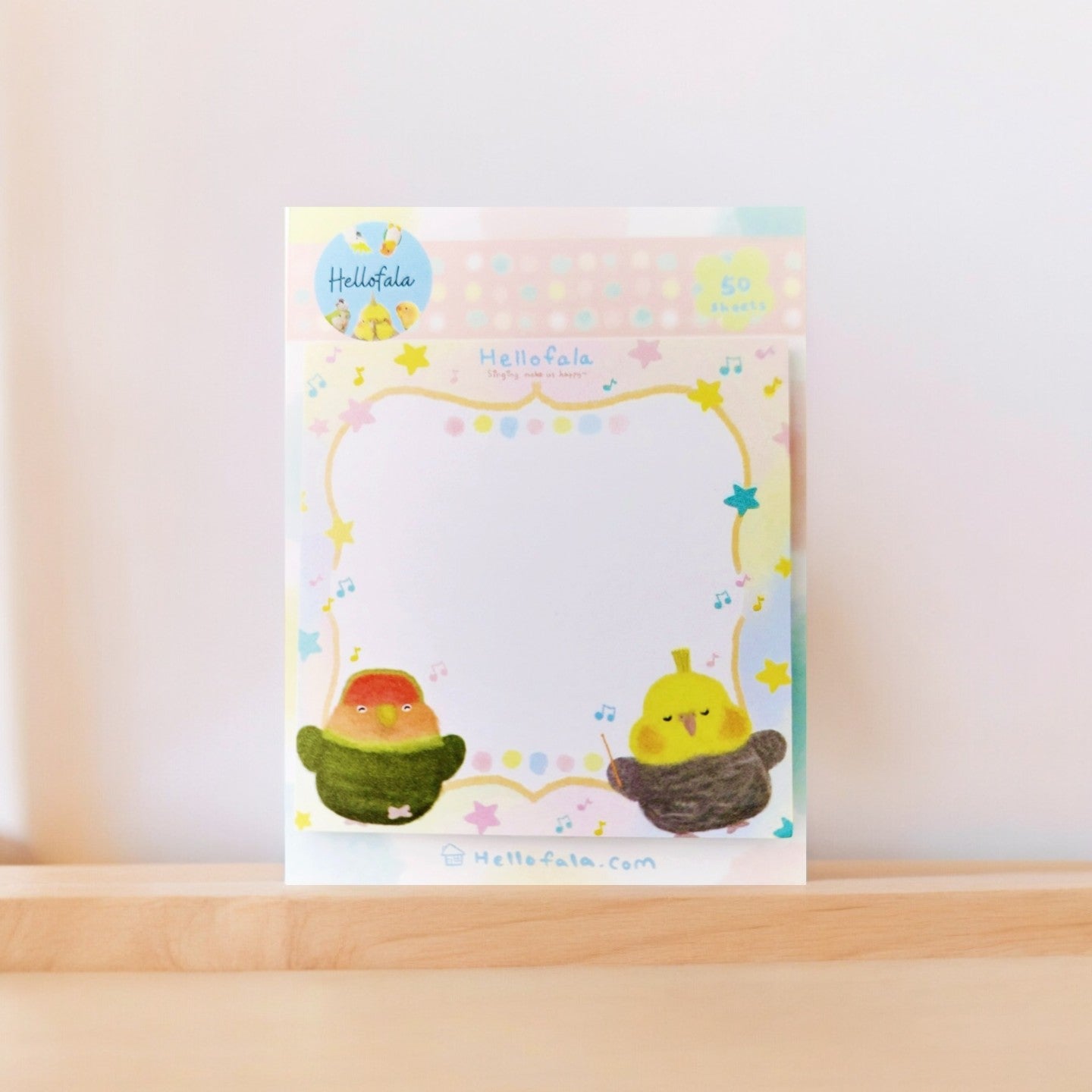 ✿ FREE SHIPPING✿ : : Memo sheets: : 🌱Cockatiel and lovebird are singing happily