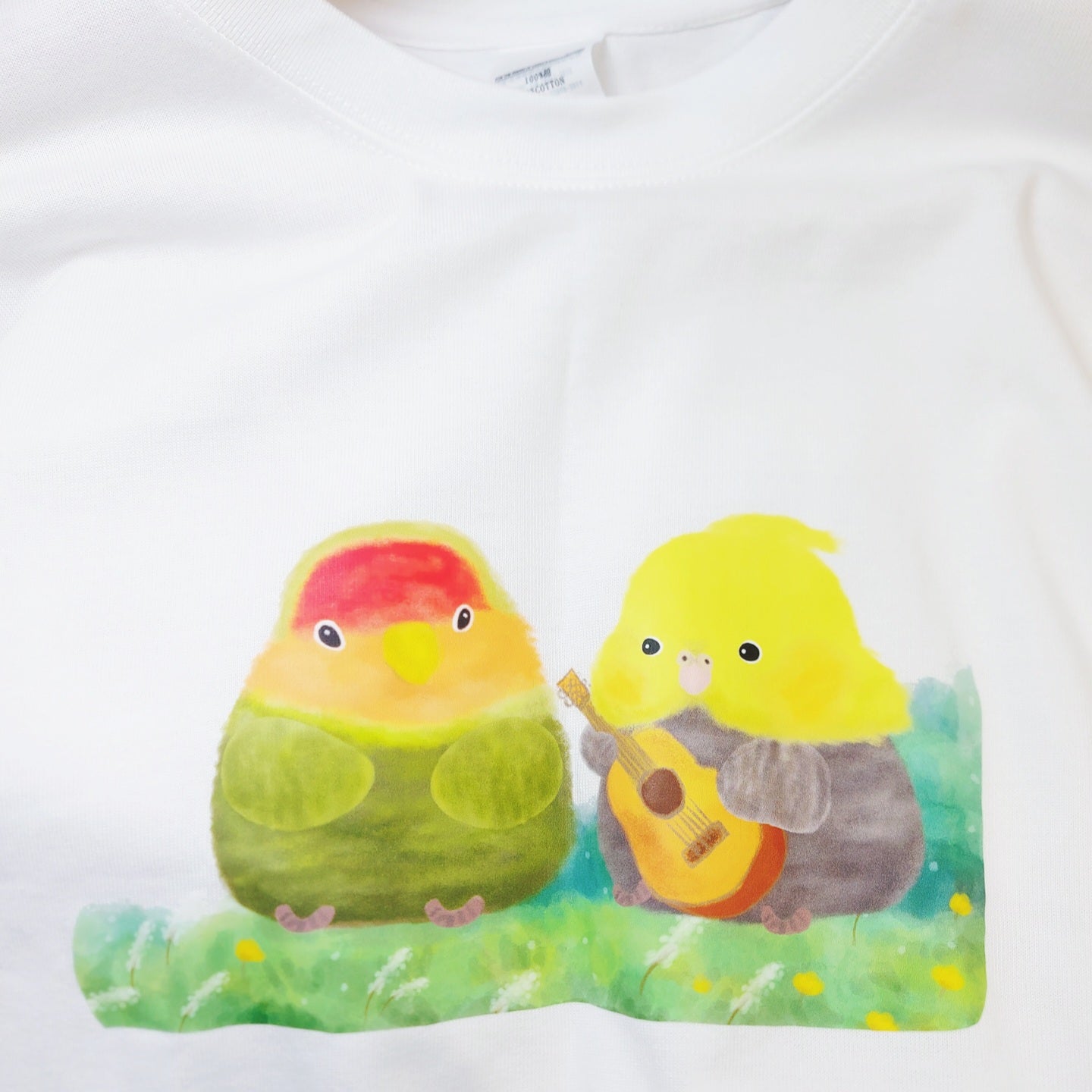✿ 免運費 ✿ : : 100%純棉超透氣短T : : 🌱 玄鳳/雞尾與愛情鳥寶寶Have a sweet day!