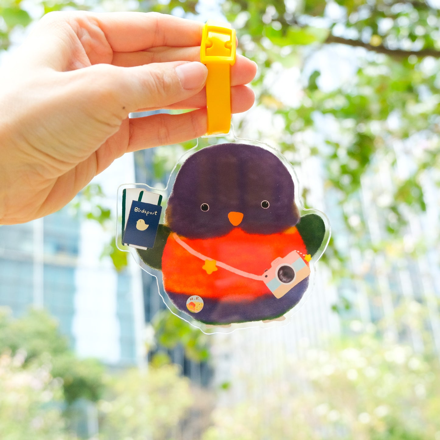 : : Luggage tags: : 🌱Rainbow lorikeet parrot holding birdsport