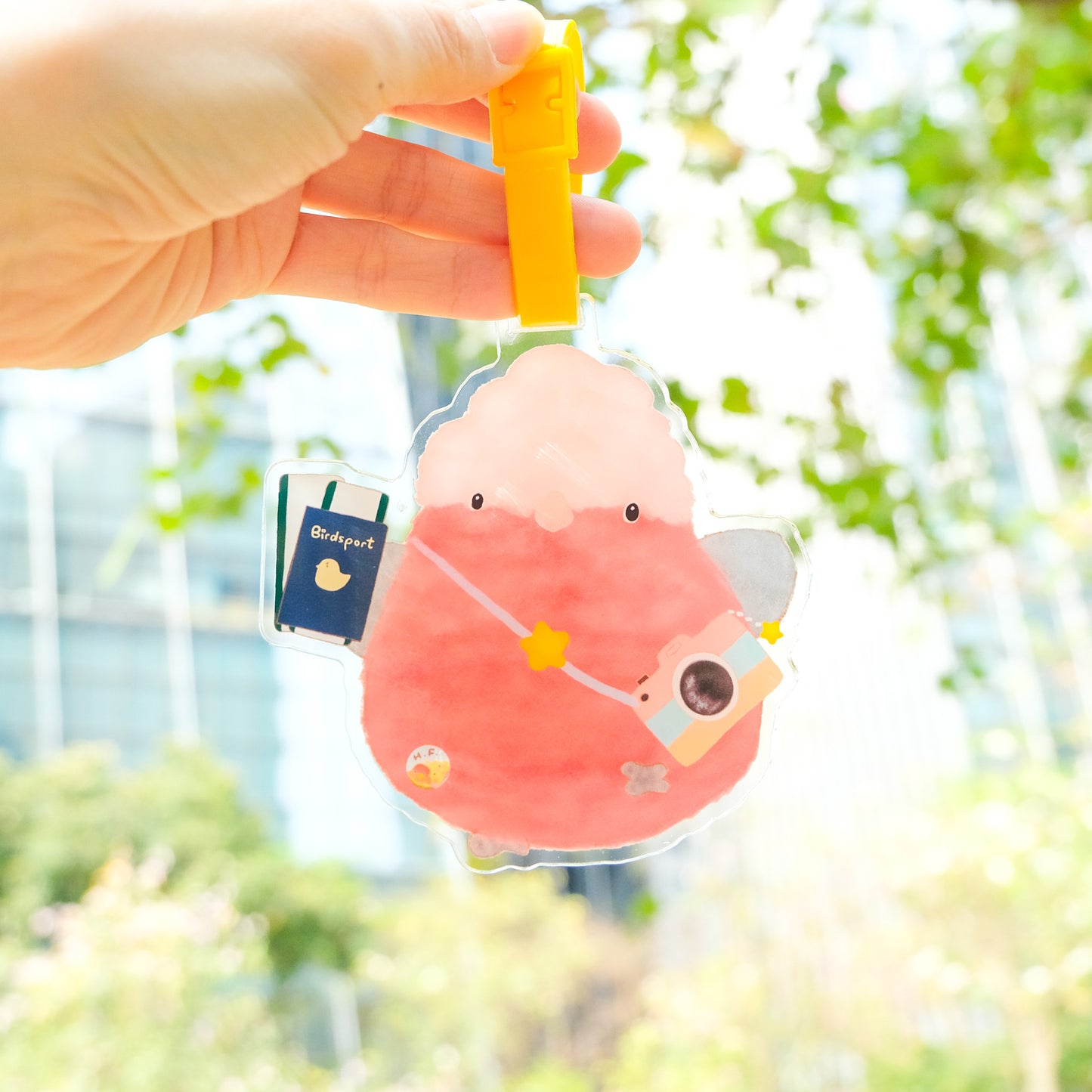 : : 行李牌 : : 🌱鳥寶飛飛行李牌- 玫瑰葵花/ 粉巴寶寶