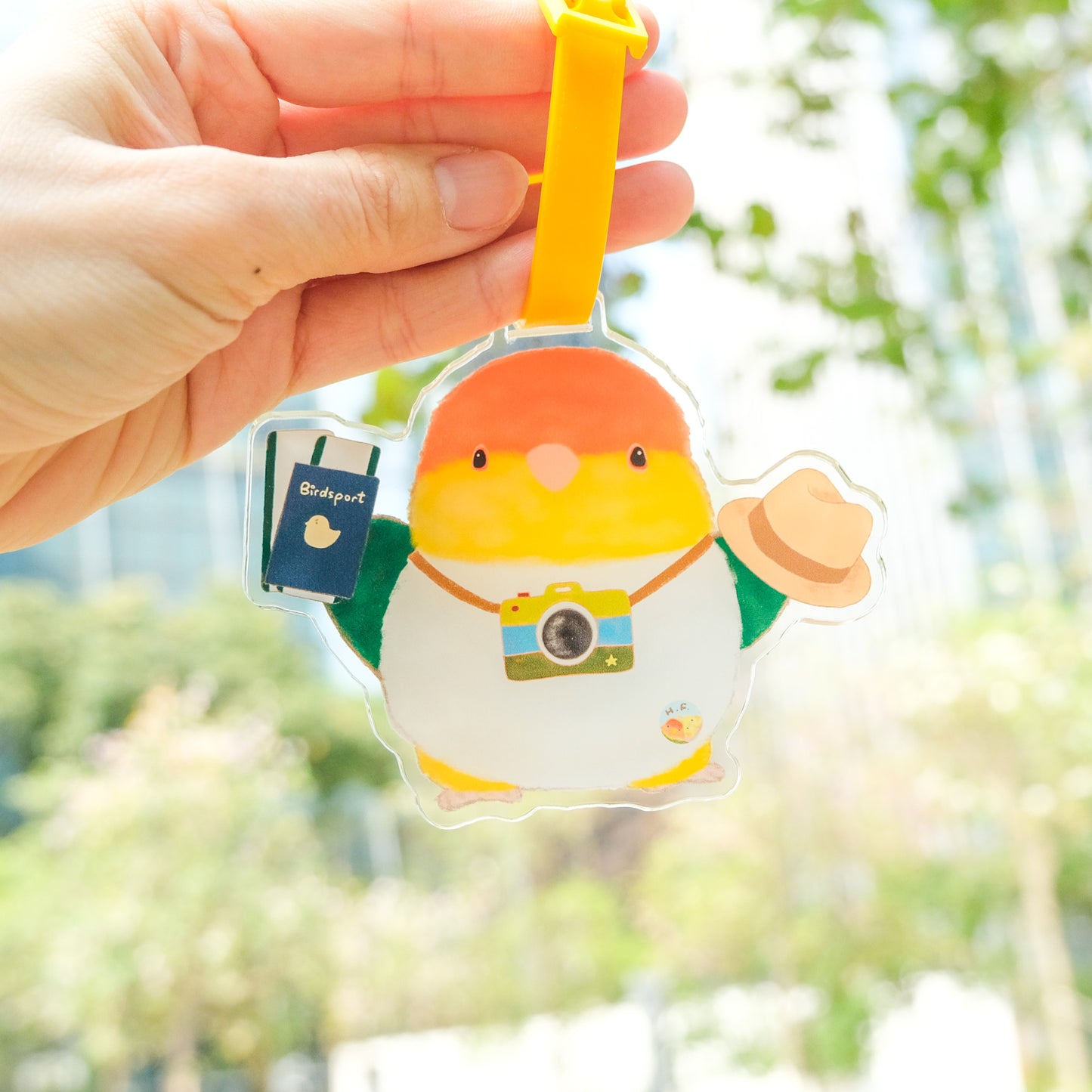 : : Luggage tags: : 🌱Caique parrot holding birdsport