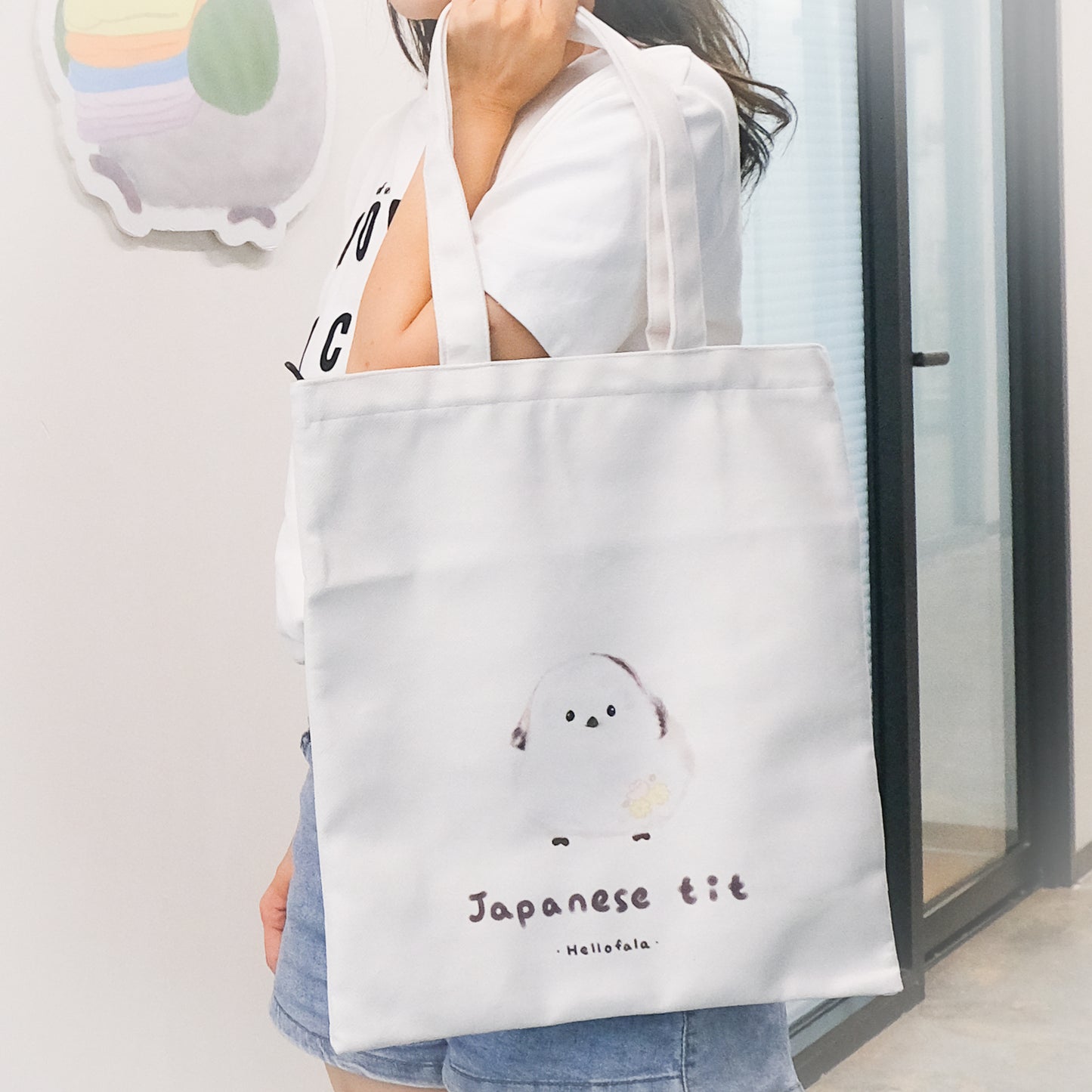 : :短絨布袋 : : 🌱山雀寶寶 🌱 可放A4 file!!! ❗大容量❗