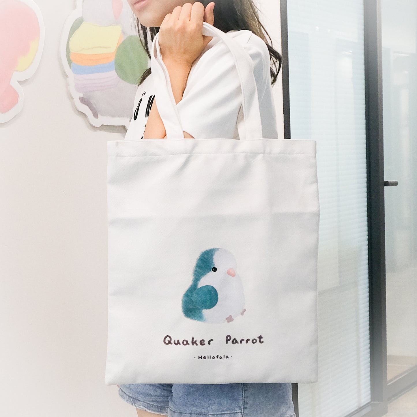 : :短絨布袋 : : 🌱藍和尚寶寶 🌱 可放A4 file!!! ❗大容量❗