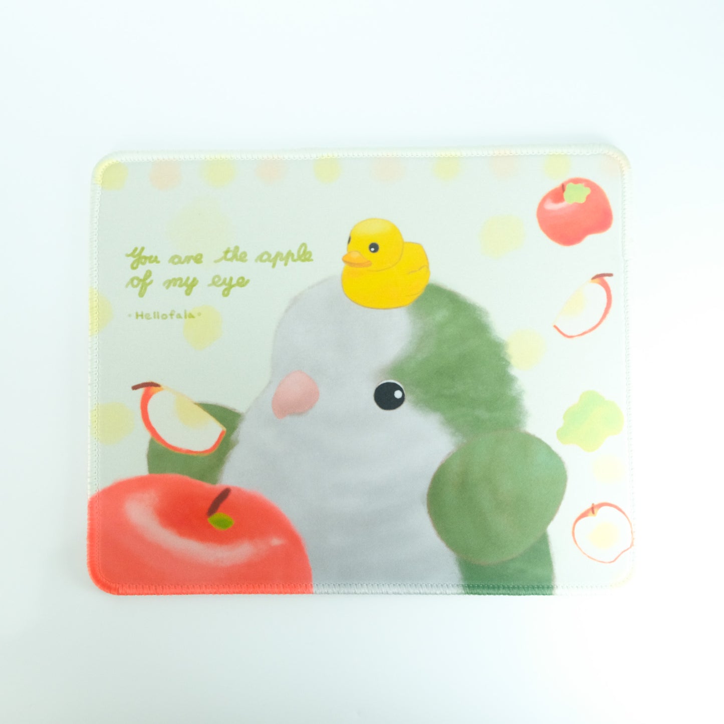 : : Mouse Pad: : 🌱Quaker Parrot and red apple