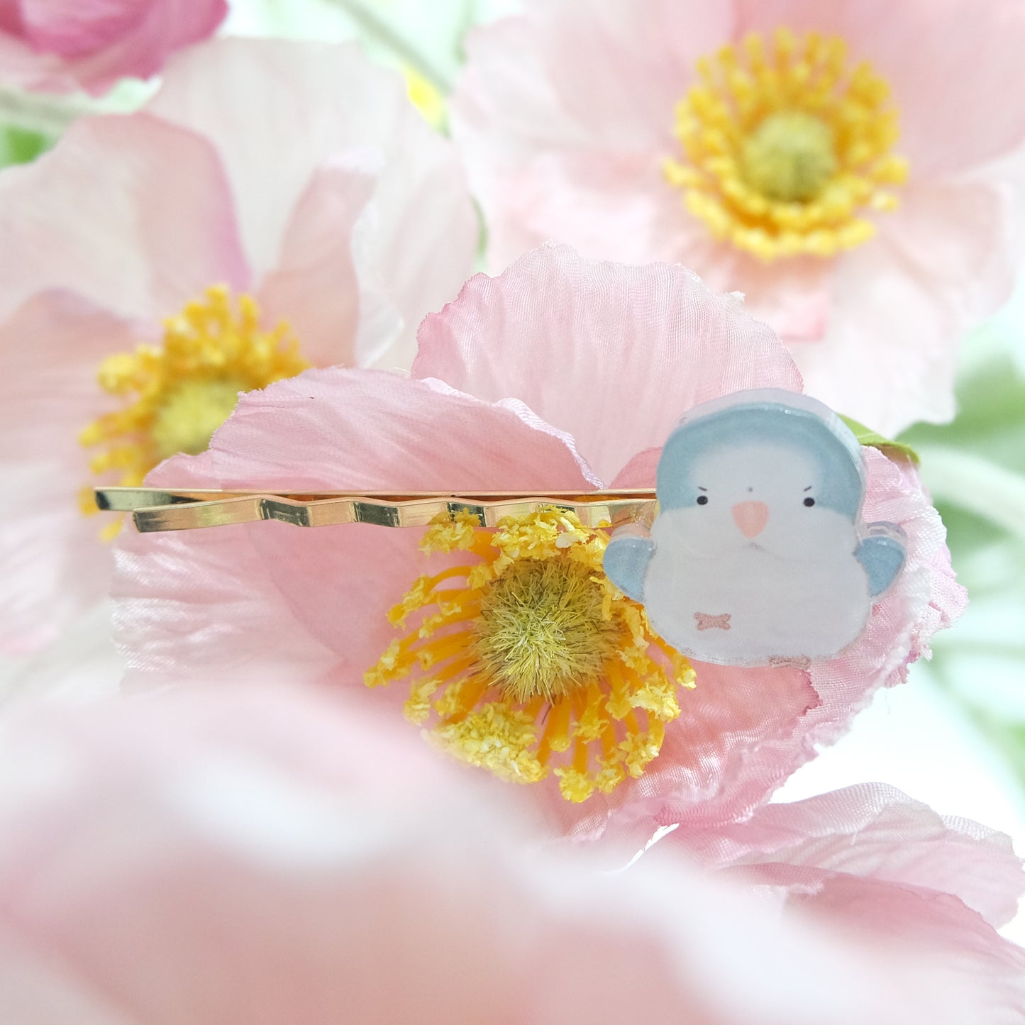 ✿ 送料無料✿ : : 超軽量ヘアクリップ : : 🌱 シルバー モンク