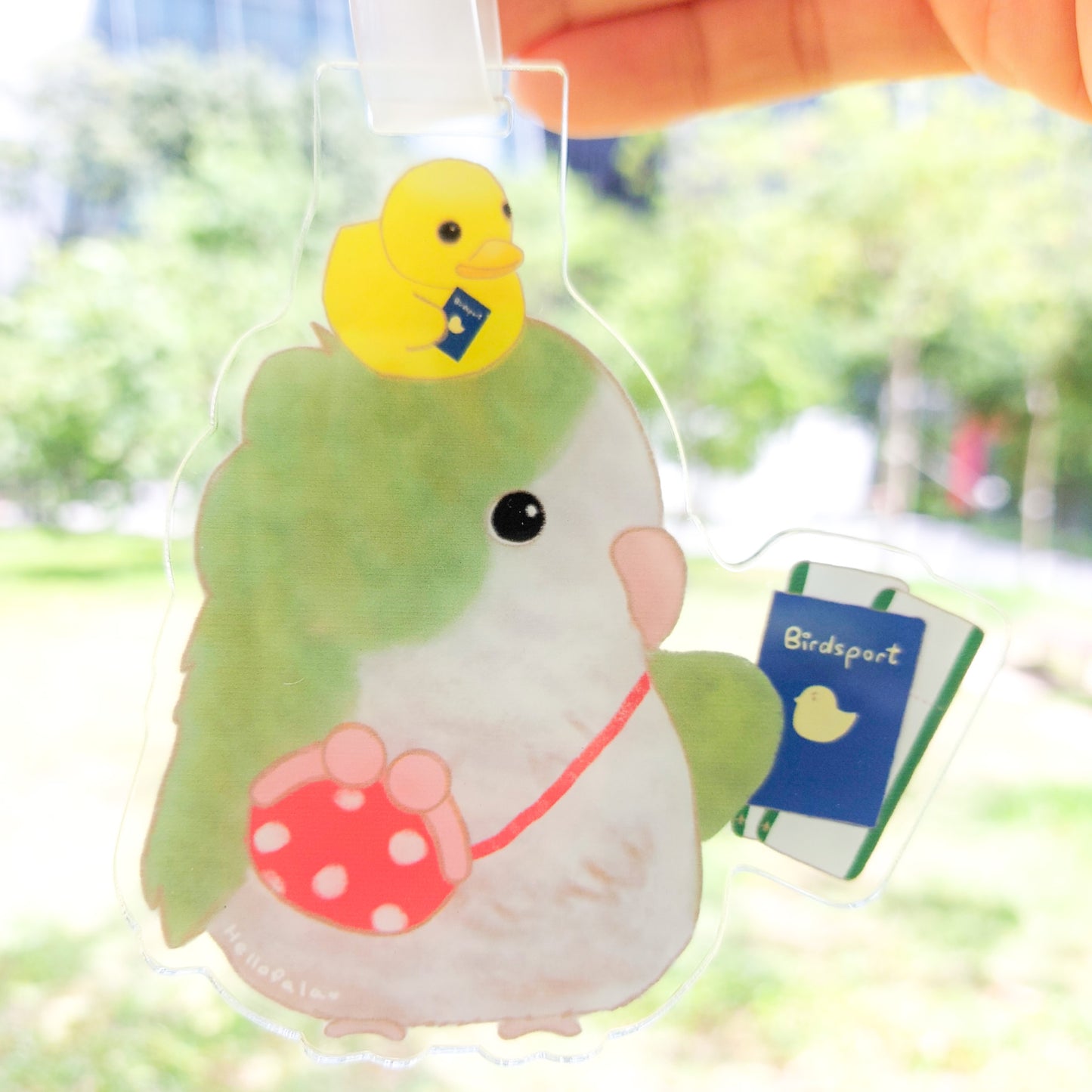 : : 行李牌 : : 🌱鳥寶飛飛行李牌-綠和尚寶寶和鴨鴨