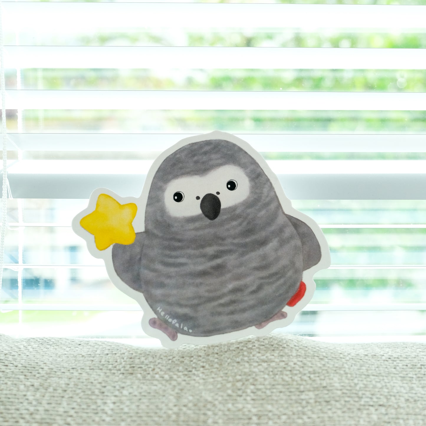 : : Large luggage stickers: : 🌱Baby African Grey and wishing star