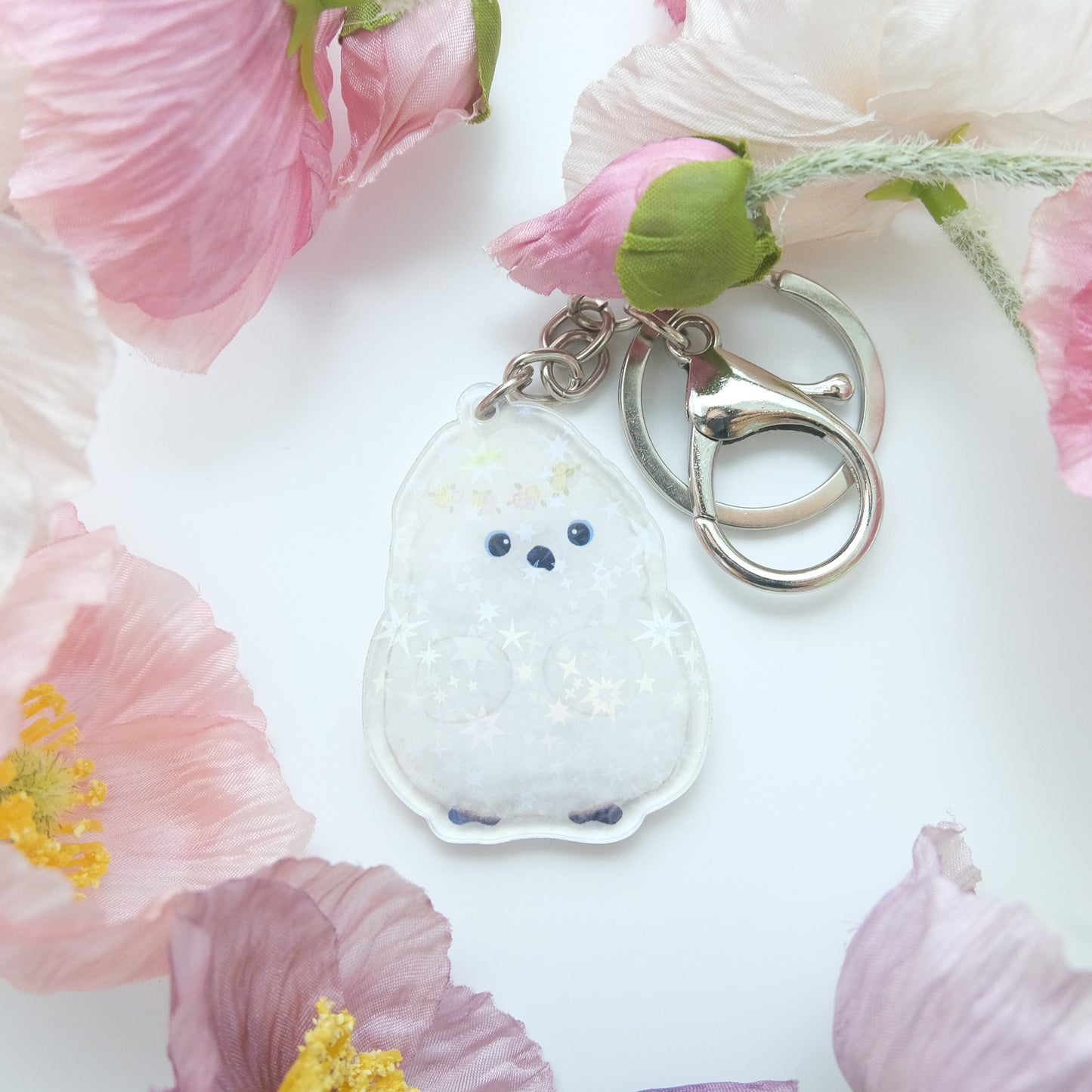 : : Sparkling Keychain: : 🌱Blue eye cockatoo