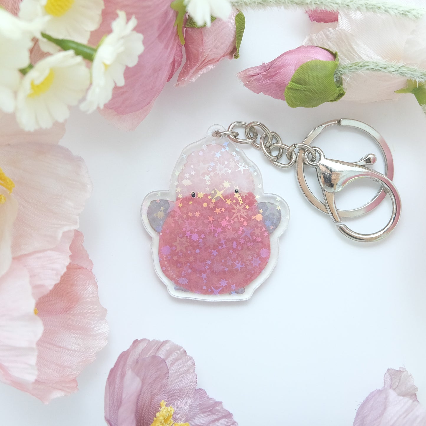 : : 鑰匙扣/鎖匙扣 : : 🌱開心到澎脹的粉巴寶寶