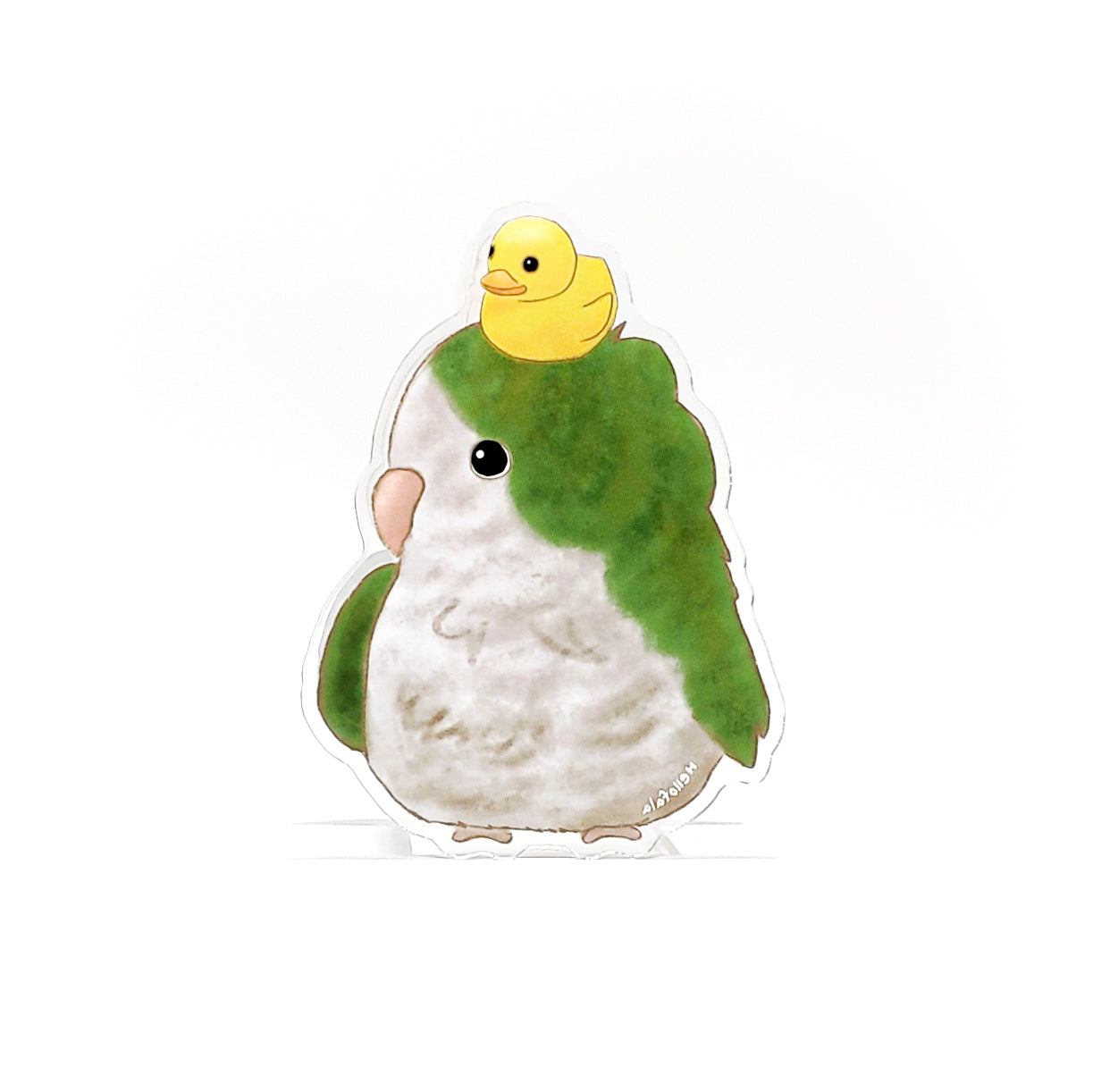 : : Pen Holder: : 🌱Green quaker parrot