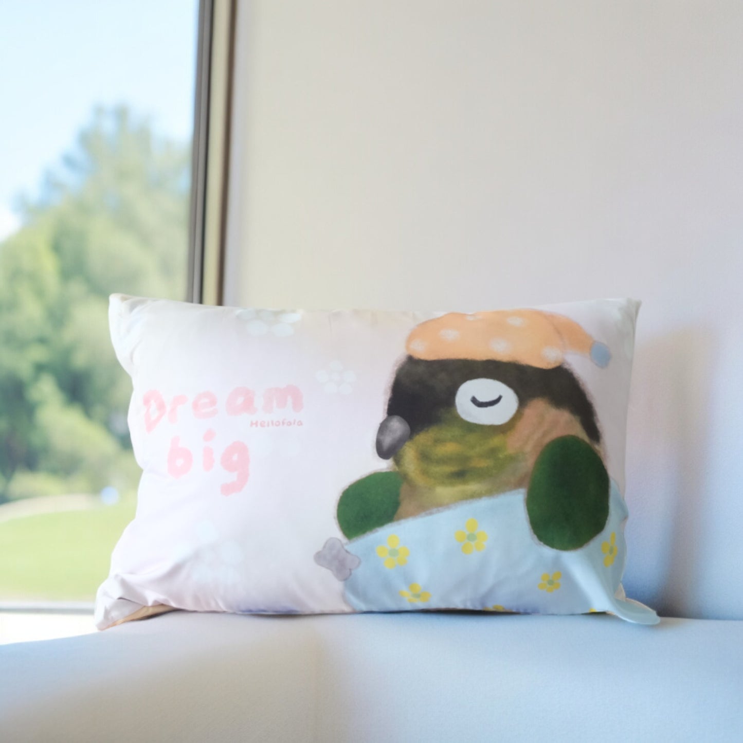 : : Pillow case: : 🌱Conure parrot is sleeping