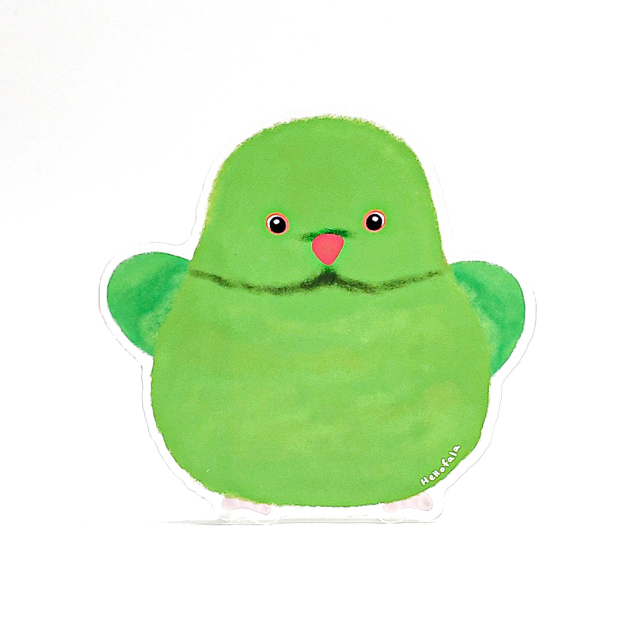 : : 筆筒 : : 🌱綠月輪鸚鵡寶寶站立筆筒