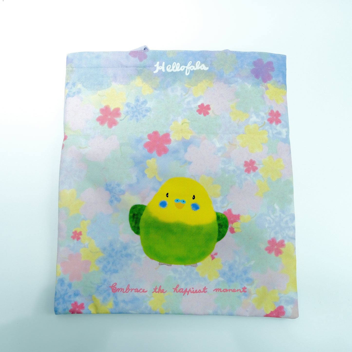 : :Tote bag: : 🌱Watercolor floral love bird 🌱 Can hold A4 file!!! ❗Comfortable cloth surface