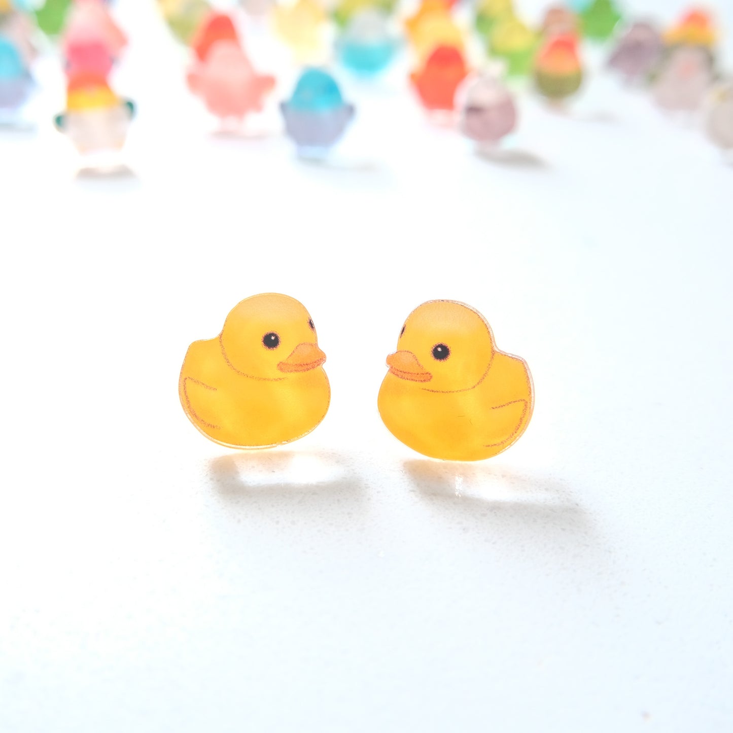 ✿送料無料✿ :: イヤリングとアクセサリー:: ❗左右で異なる鳥宝物をご自由にお選びいただけます❗アヒルアヒル