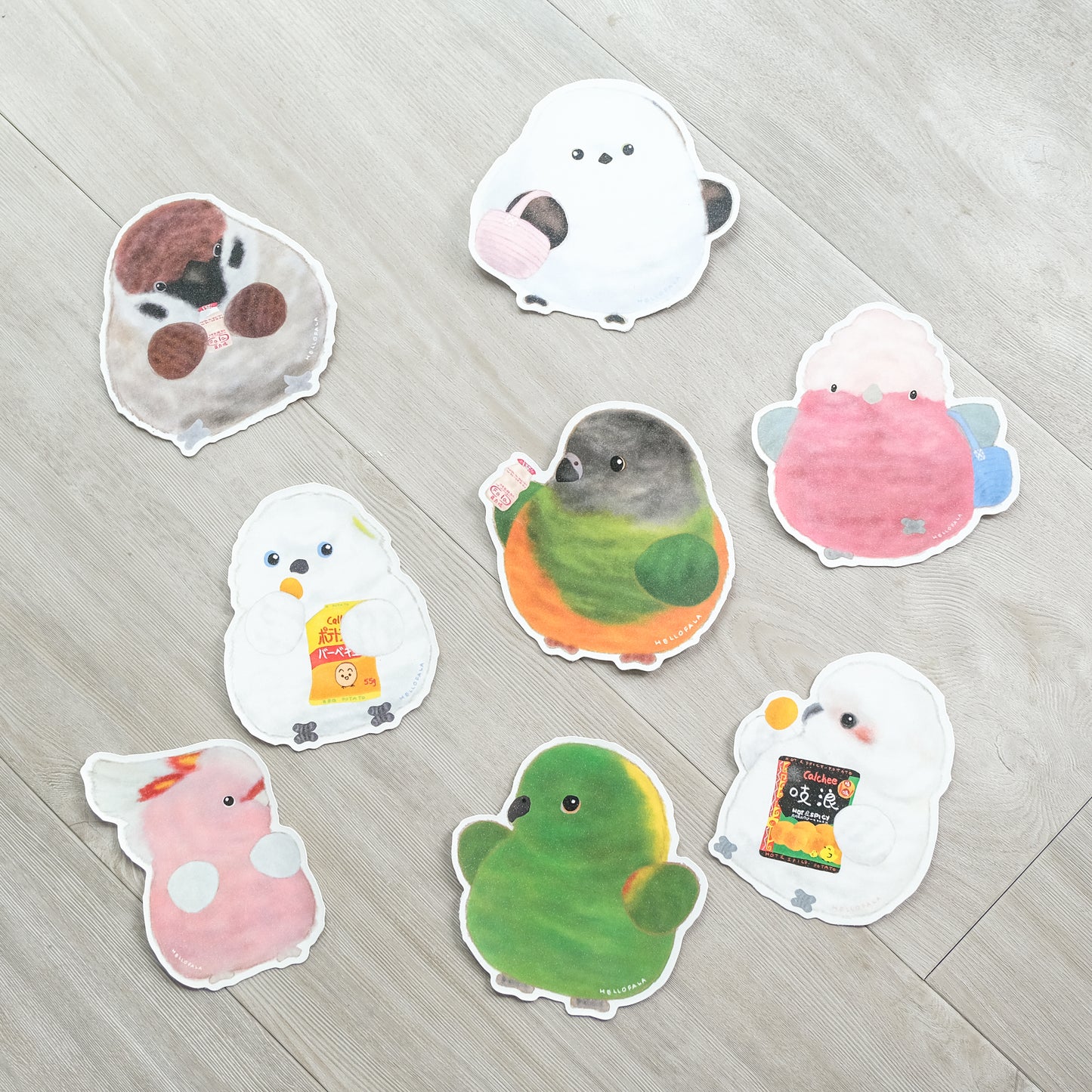 : : Big Stickers: : 🌱Zenegal Parrot drink yogurt