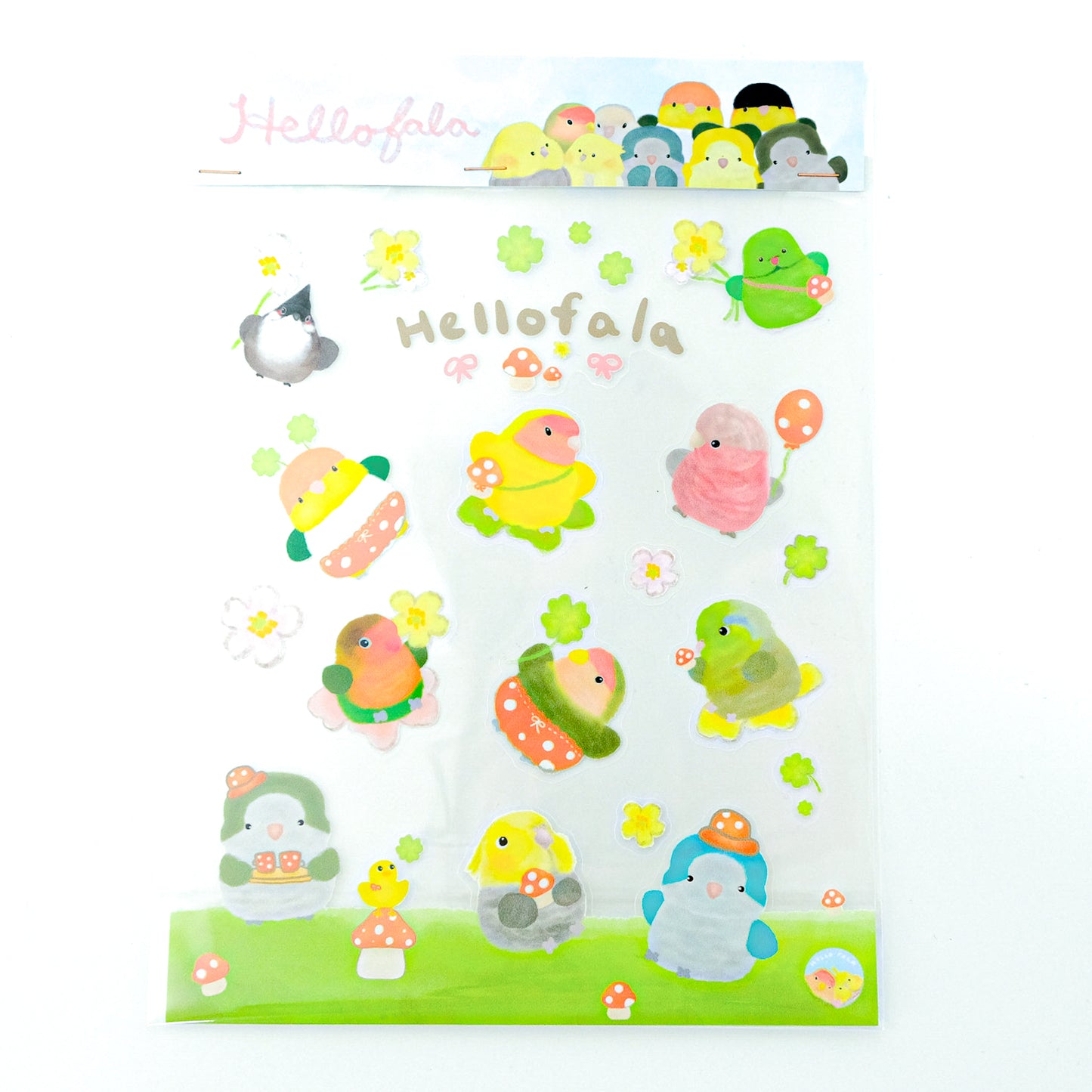 ✿ 送料無料✿ : : 透明防水ステッカー : : 🌱 Squeaky の春のキノコパーティー