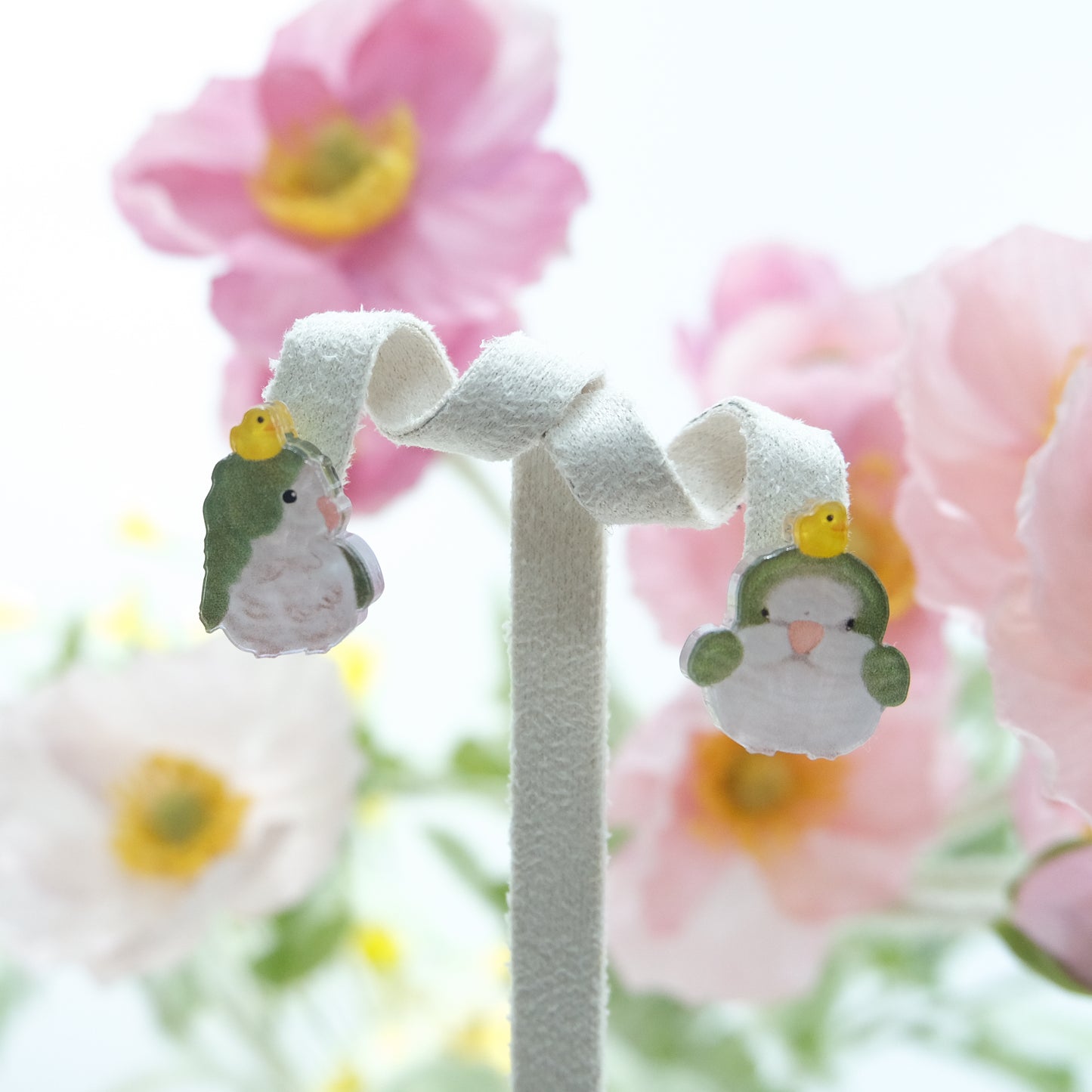 : : Earrings: : ❗You can choose different parrots to make it a pair❗ Quaker parrot