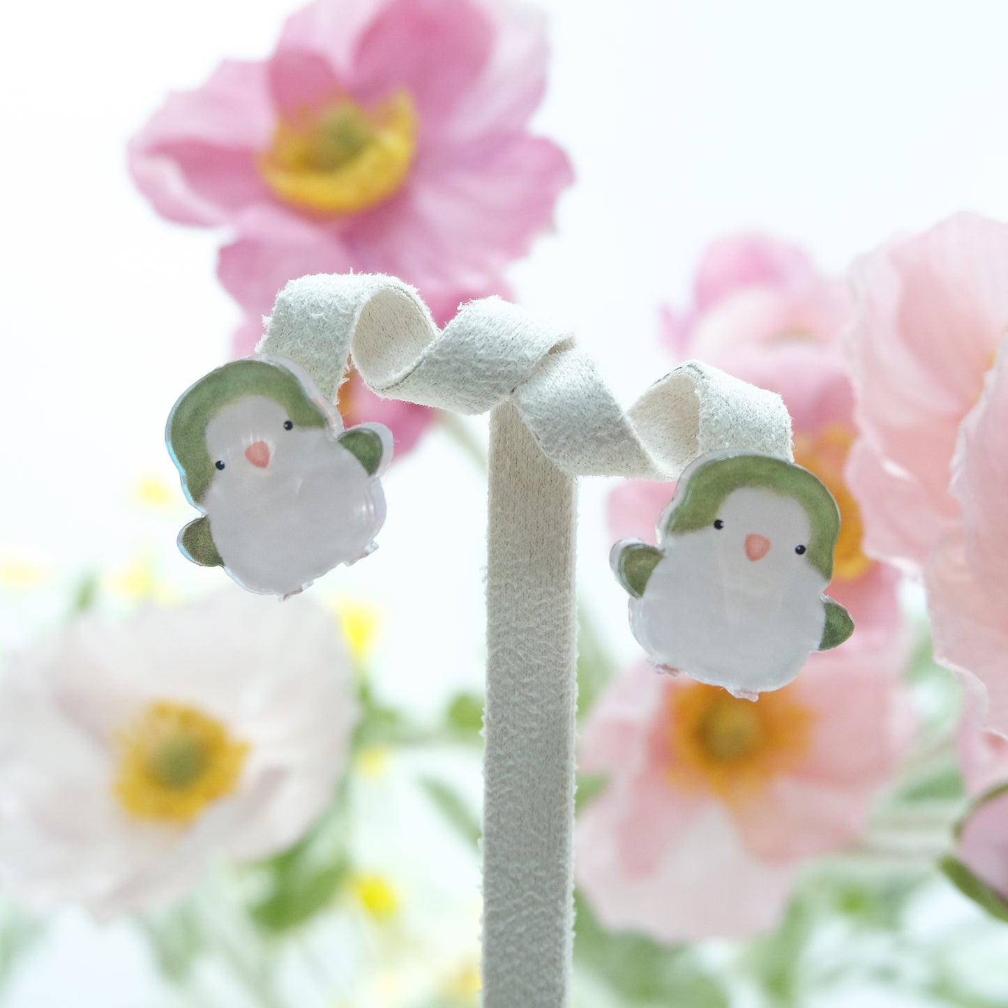 : : Earrings: : ❗You can choose different parrots to make it a pair❗Quaker parrot