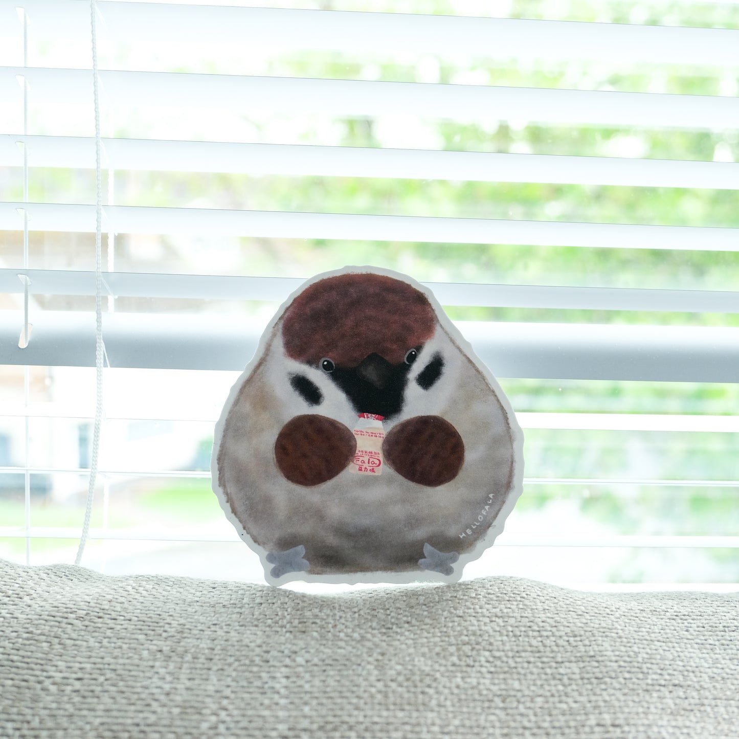 : : Big Sticker: : 🌱Little sparrow drinking yogurt