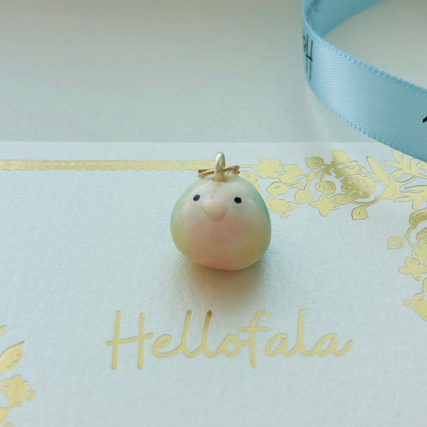 ::Handmade Clay Pendant Conure Parrot