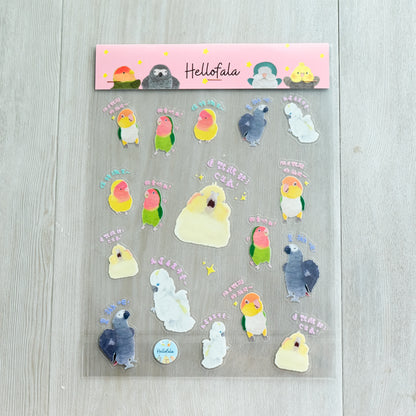 ✿ 送料無料✿ : : 透明防水ステッカー : : 🌱 Crazy Birdies