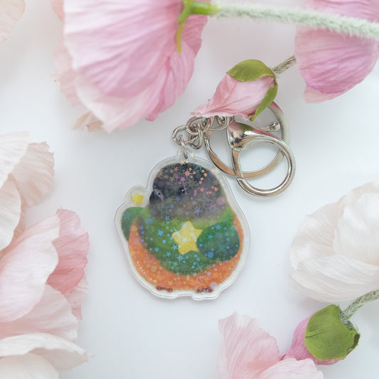 ✿Free Shipping✿ : : Sparkling Keychain: : 🌱Zenegal parrot and wishing stars