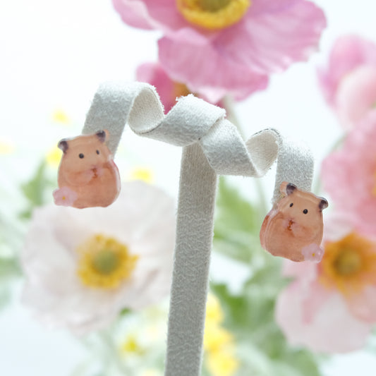 ✿ Free shipping✿ :: Earrings and accessories:: ❗You can freely choose different bird treasures on the left and right❗Hamster