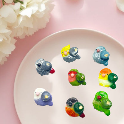 ✿送料無料✿ ::タオブローチピン::🍀キャンディーバージョン🍀お気に入りの鳥の宝物をお選びください