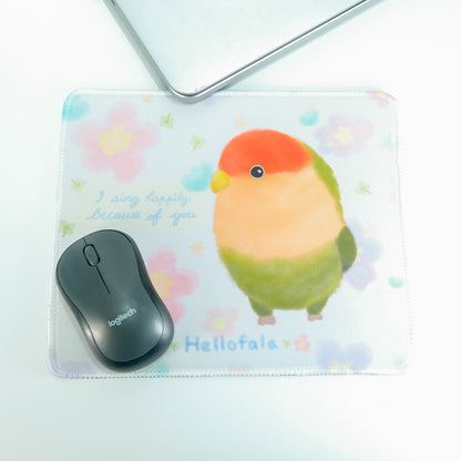 ✿ 免運費 ✿ : : 滑鼠墊 : : 🌱 愛情鳥和花花