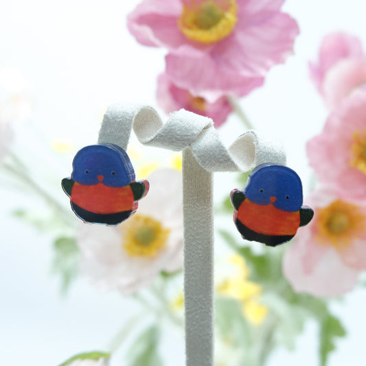 ✿ Free shipping✿ :: Earrings and accessories:: ❗ You can freely choose different bird treasures on the left and right ❗ Rainbow lorikeet