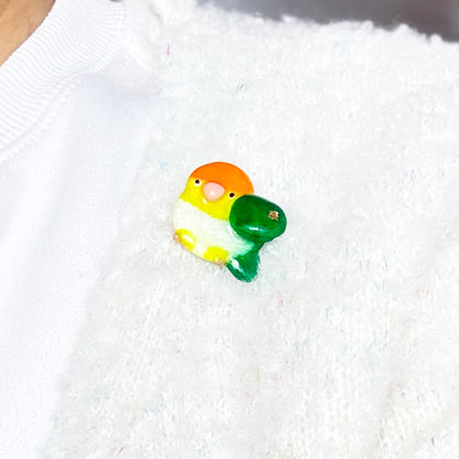✿送料無料✿ ::タオブローチピン::🍀キャンディーバージョン🍀お気に入りの鳥の宝物をお選びください