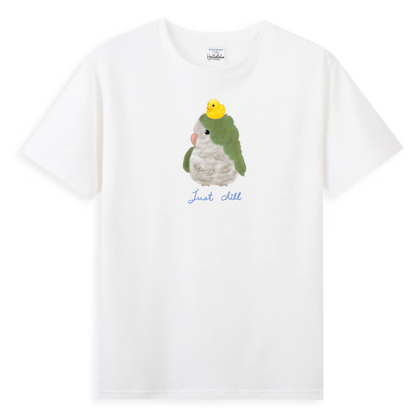 : : 100%純棉超透氣短T大Logo : : 🌱 綠和尚寶寶與鴨鴨 Just chill